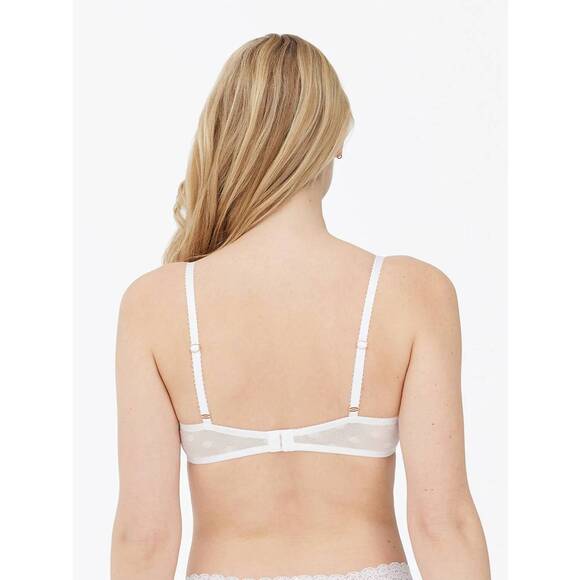 NEW SKARLETT BLUE dare dot plunge unlined bra in white - Picture 3 of 3